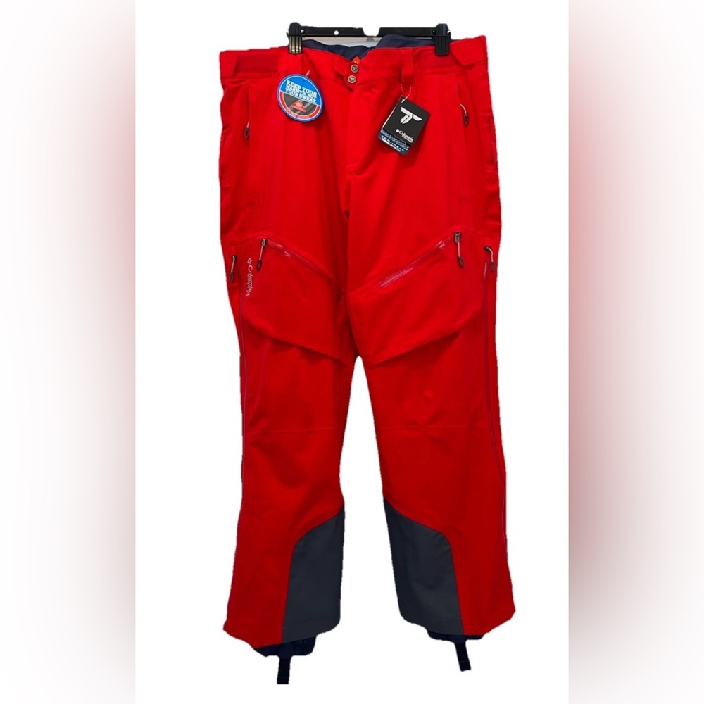 NEW Columbia Mens XL Snow Pants Red S Snowboard Waterproof Snowsuit Skiing A1